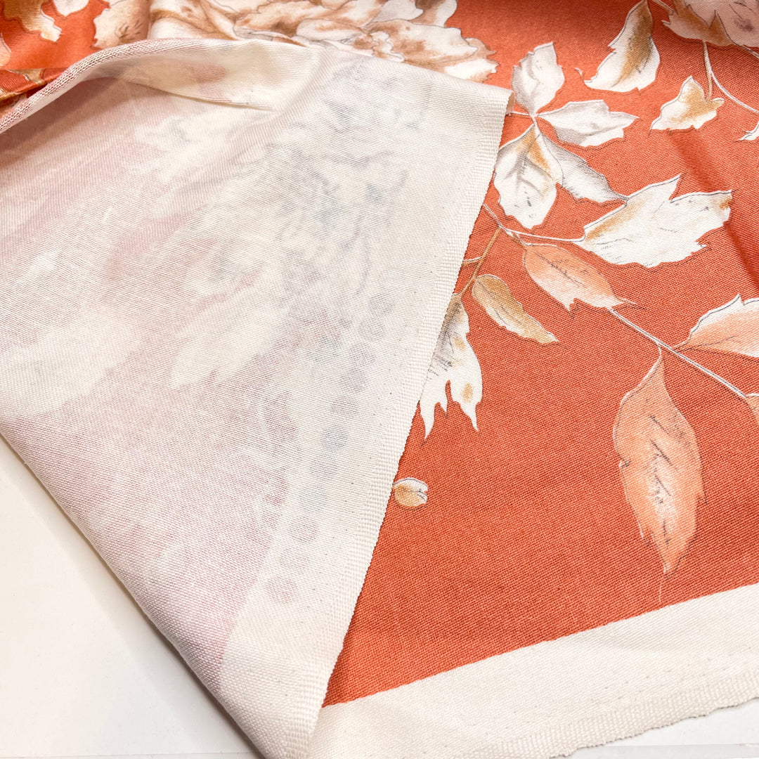 Dubrovnik Rooftops - Cotton Woven - Orange/White Floral - 2.2M Bundle (6710551281777)