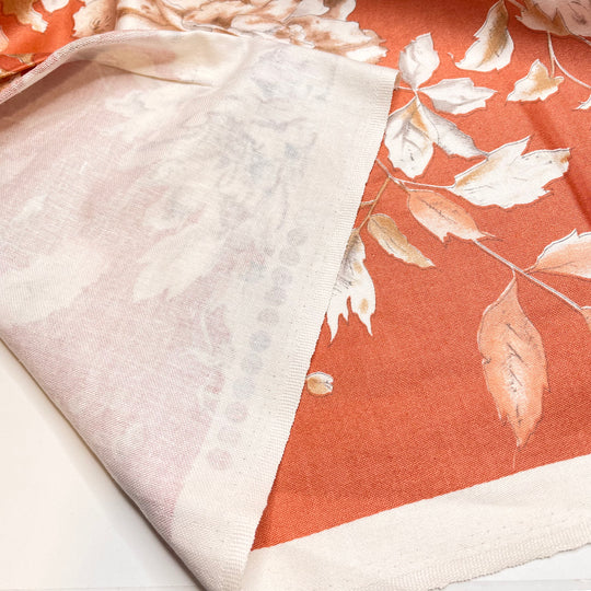 Dubrovnik Rooftops - Cotton Woven - Orange/White Floral - 2.2M Bundle (6710551281777)