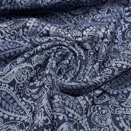 UB - Stretchy Pants Comfort - Jacquard Cotton Blend Woven - Blue Paisley - 2M Bundle (6714250526833)