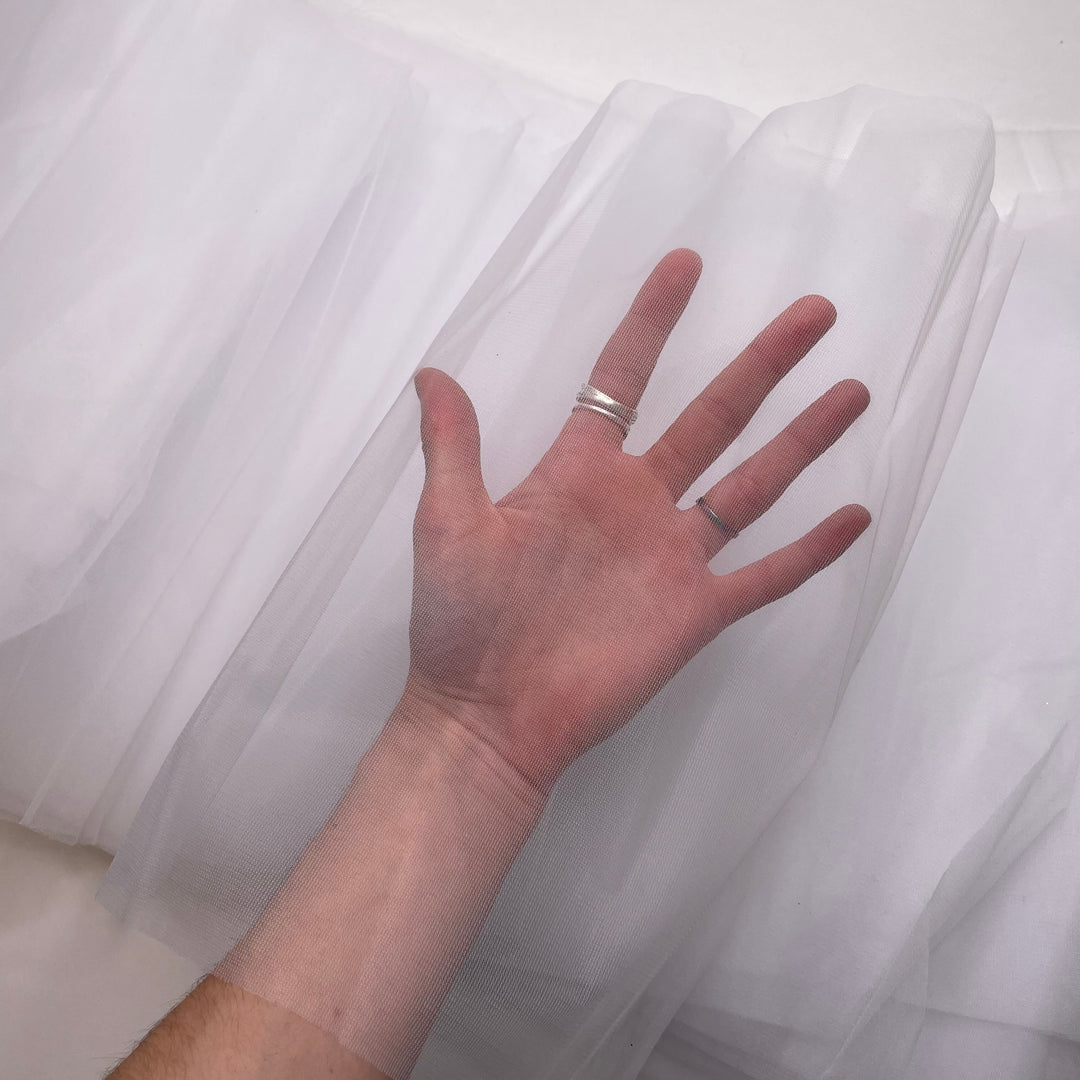 Crinoline Pieces - For A Crinoline Tulle Synthetic Knit - White - 1.3M Bundle (6732957319281)