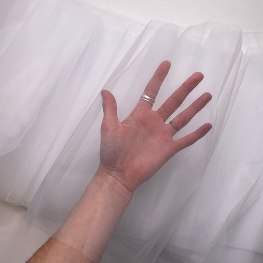 Crinoline Pieces - For A Crinoline Tulle Synthetic Knit - White - 1.3M Bundle (6732957319281)