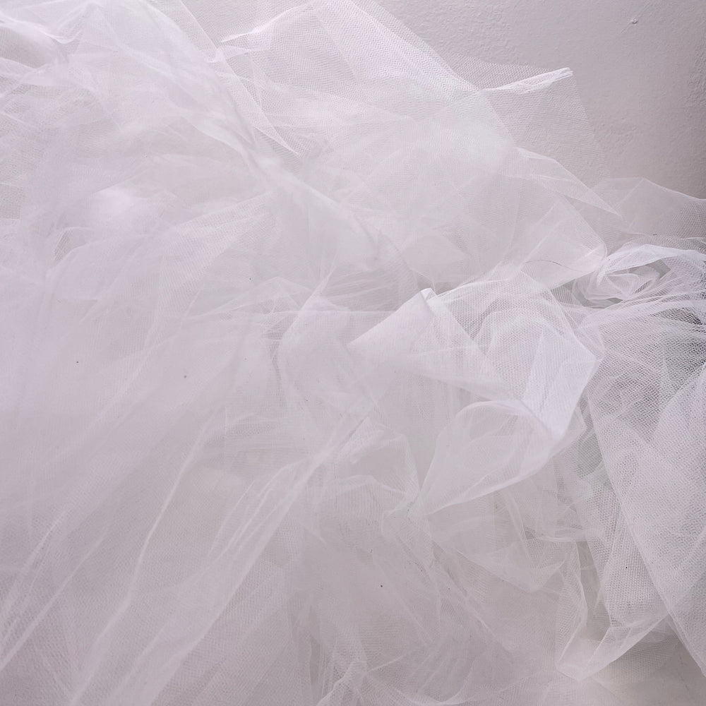 Assorted - Tulle Synthetic Knit - White - 1M Bundle (6732963020913)