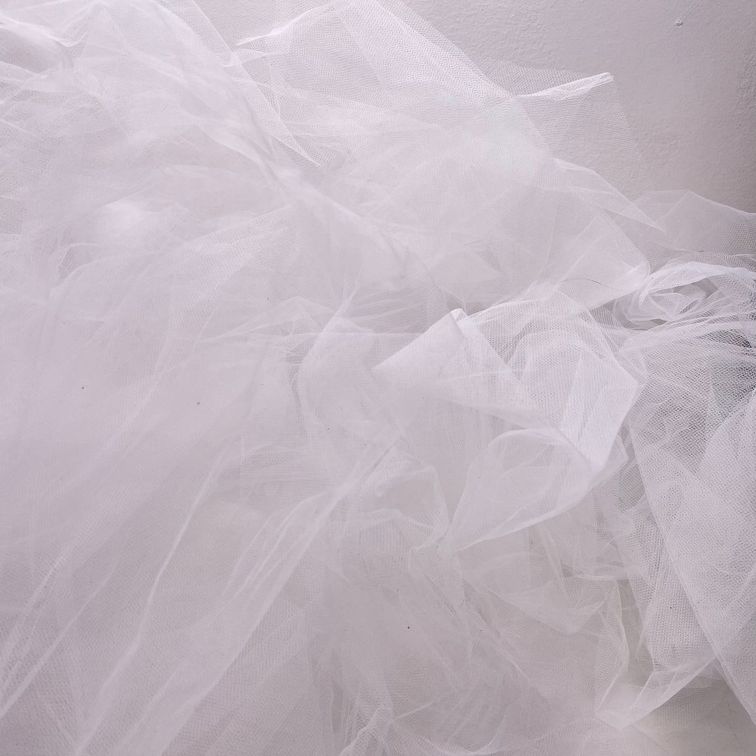 Assorted - Tulle Synthetic Knit - White - 1M Bundle (6732963020913)
