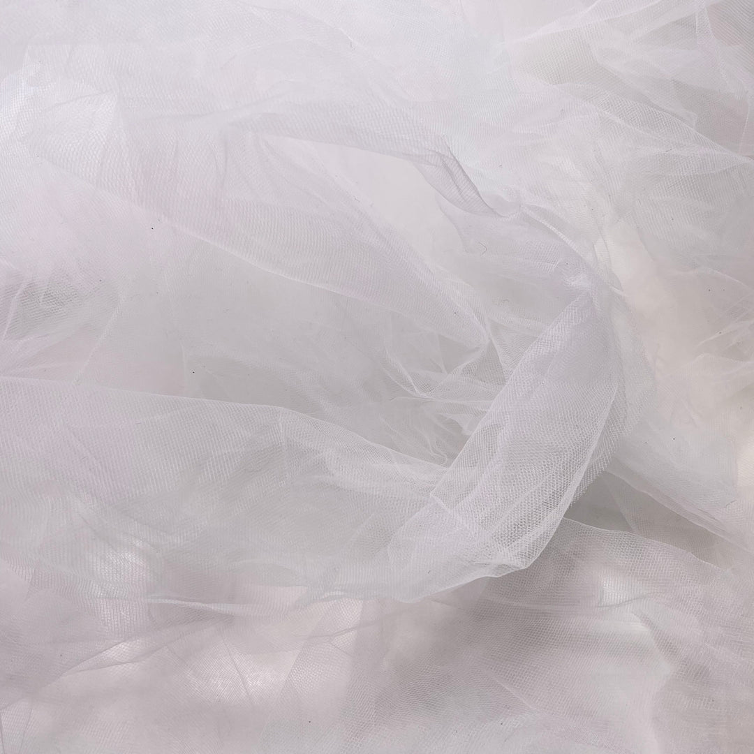 Assorted - Tulle Synthetic Knit - White - 1M Bundle (6732963020913)