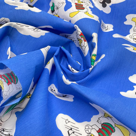 Mickey Mouse And Friends - Poly/Cotton Woven - Blue Multi Animals - 1.55M Bundle (6738208489585)