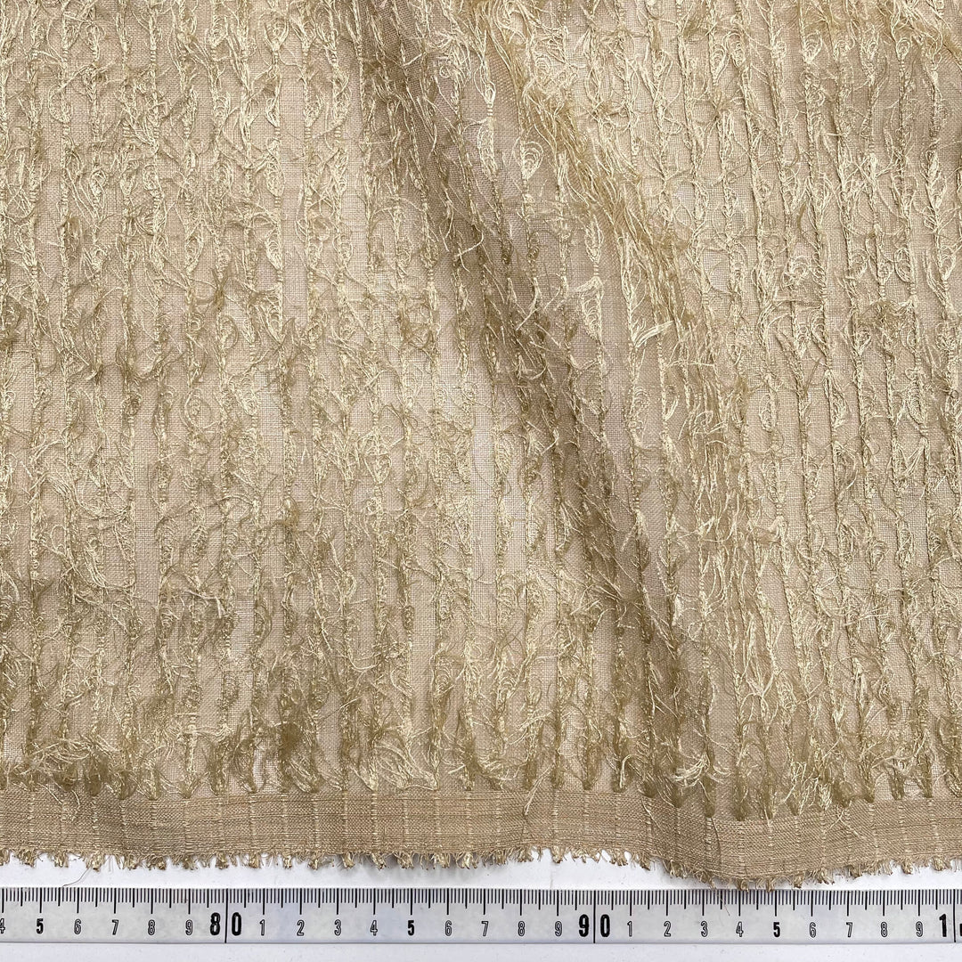 Cat Scratch Post - Fringe Detail Synthetic Woven - Gold Stripes - 2.5M Bundle (6746534084721)