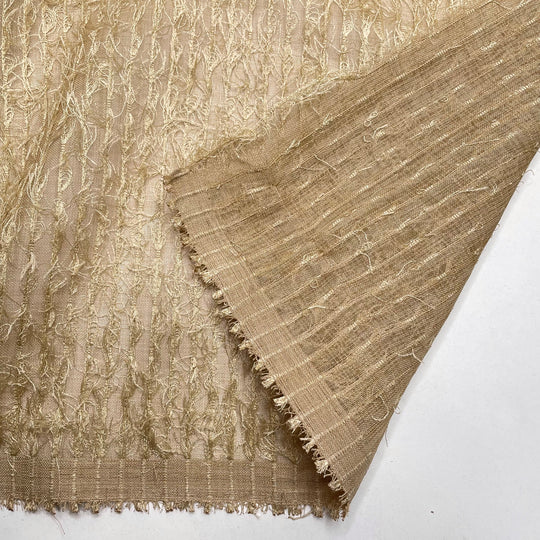 Cat Scratch Post - Fringe Detail Synthetic Woven - Gold Stripes - 2.5M Bundle (6746534084721)
