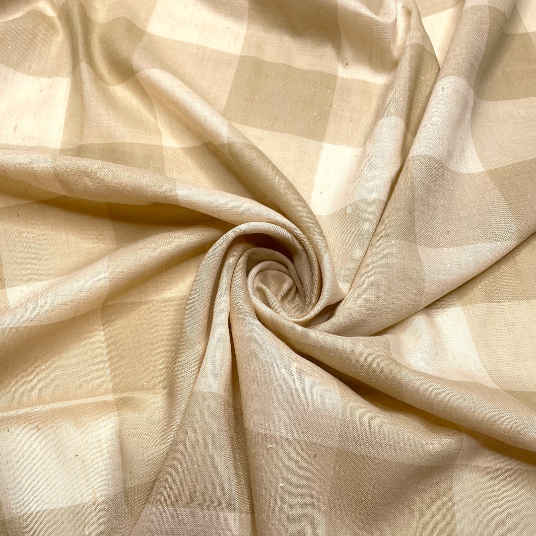 Double Check Please - Wool Woven - Beige Check - 3.9M Bundle (6780570009713)