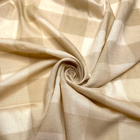 Double Check Please - Wool Woven - Beige Check - 3.9M Bundle (6780570009713)