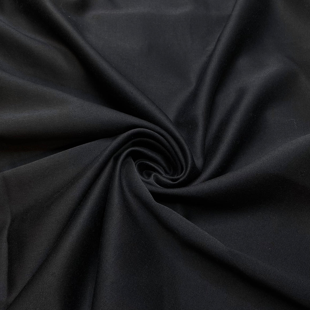 Sooooo Classic - Sateen Polyester Blend Woven - Black - 1M Bundle (6781385572465)