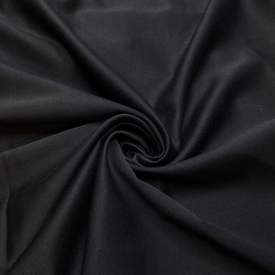 Sooooo Classic - Sateen Polyester Blend Woven - Black - 1M Bundle (6781385572465)