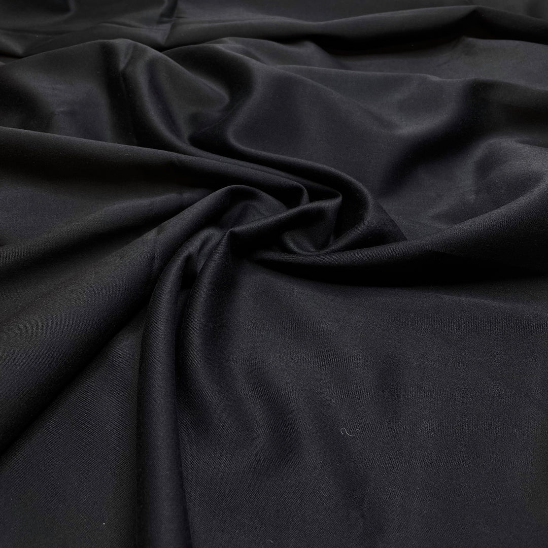 Sooooo Classic - Sateen Polyester Blend Woven - Black - 1M Bundle (6781385572465)