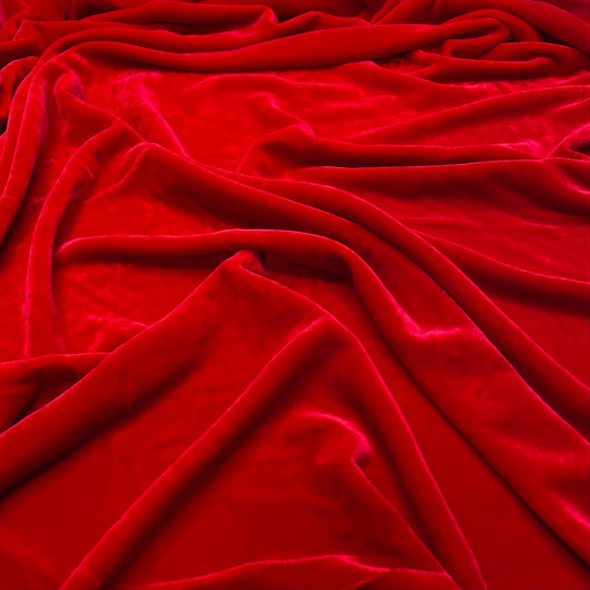 Moms Spaghetti - Velvet Poly Woven - Red - 2.3M Bundle (6782264705137)