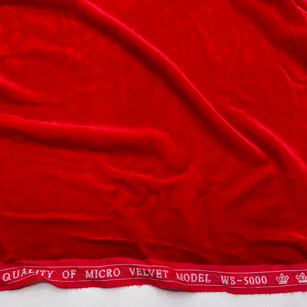 Moms Spaghetti - Velvet Poly Woven - Red - 2.3M Bundle (6782264705137)