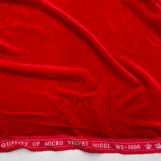 Moms Spaghetti - Velvet Poly Woven - Red - 2.3M Bundle (6782264705137)