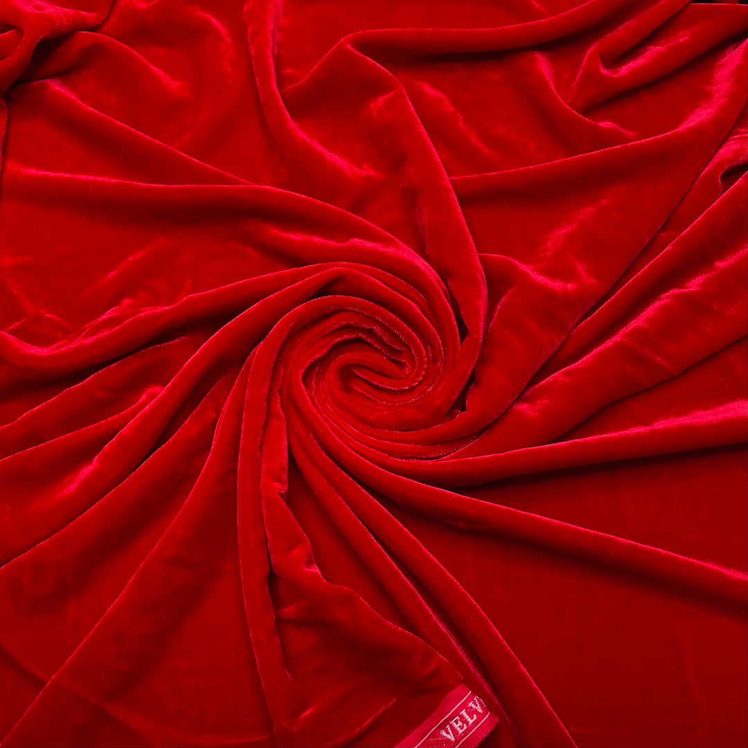 Moms Spaghetti - Velvet Poly Woven - Red - 2.3M Bundle (6782264705137)