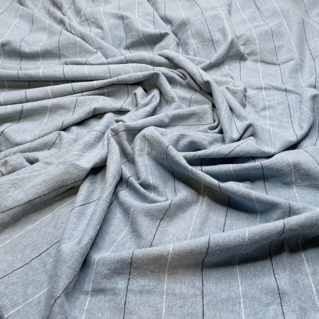 Hand-Me-Downs - Jersey Cotton/Linen Knit - Blue Multi Pinstripe - 2.4M Bundle (6782785093745)