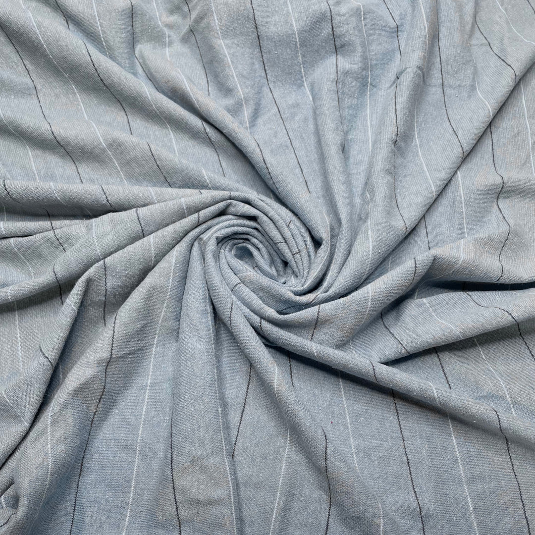 Hand-Me-Downs - Jersey Cotton/Linen Knit - Blue Multi Pinstripe - 2.4M Bundle (6782785093745)