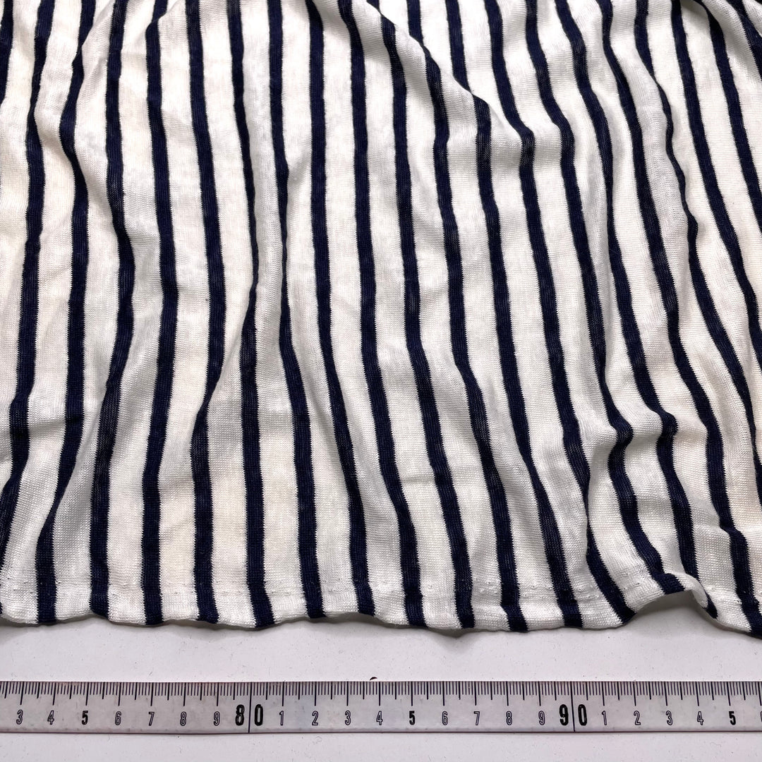 Is That My Sweater - Jersey Cotton/Linen Knit - Light Grey/Navy Stripes - 2.9M Bundle (6782788599921)
