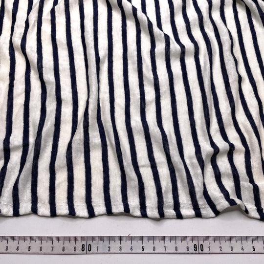 Is That My Sweater - Jersey Cotton/Linen Knit - Light Grey/Navy Stripes - 2.9M Bundle (6782788599921)