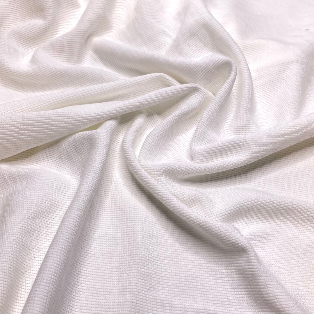 Knitting In The Round - Rib Knit Cotton Knit - White - 1.35M Bundle (6786828599409)