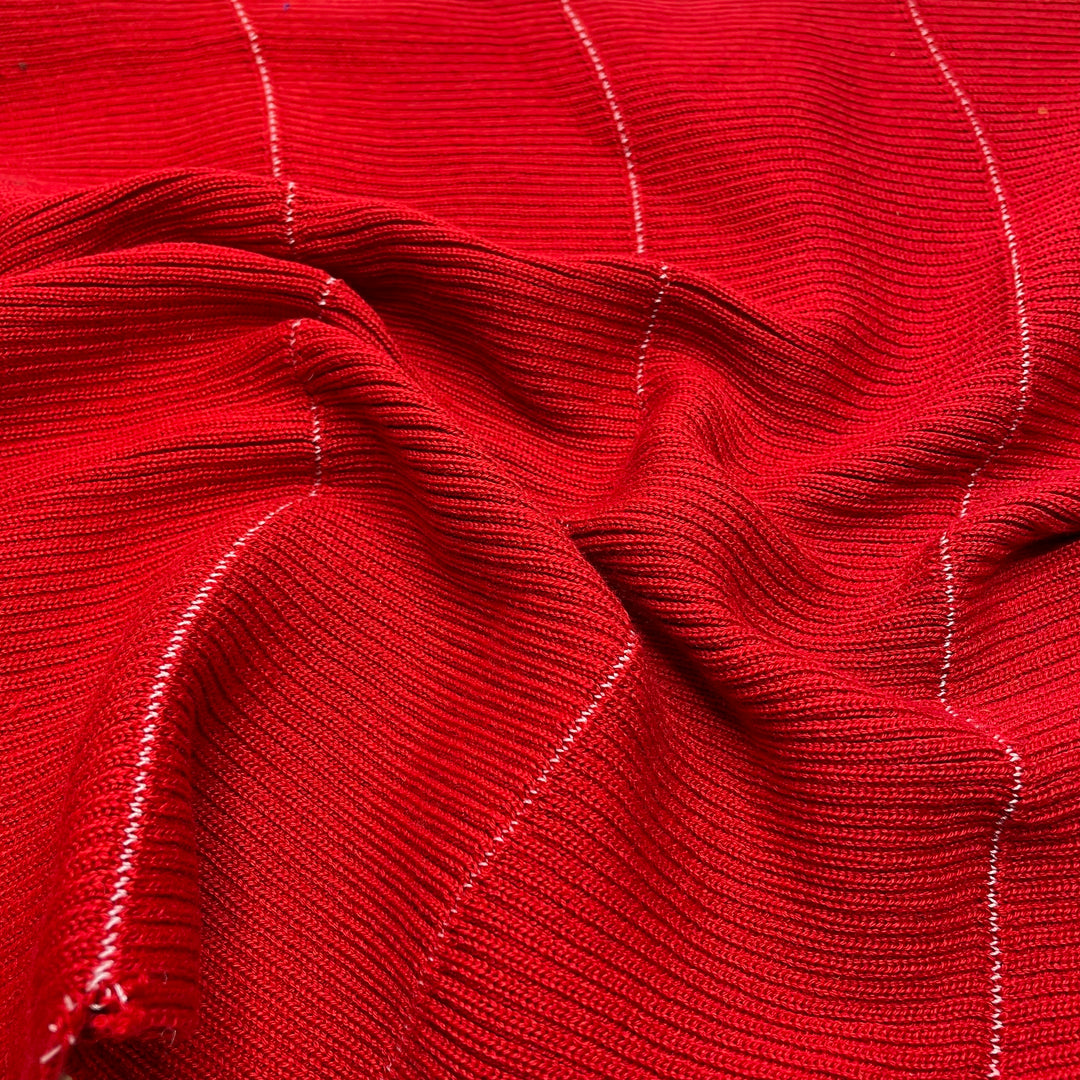 I-Cord - Rib Knit Acrylic Knit - Red - 1.4M Bundle (6787538845809)