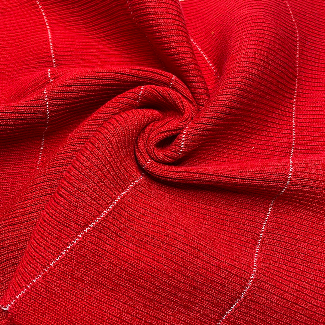 I-Cord - Rib Knit Acrylic Knit - Red - 1.4M Bundle (6787538845809)
