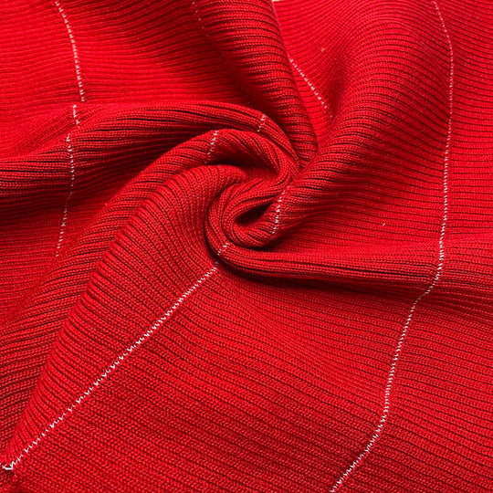I-Cord - Rib Knit Acrylic Knit - Red - 1.4M Bundle (6787538845809)
