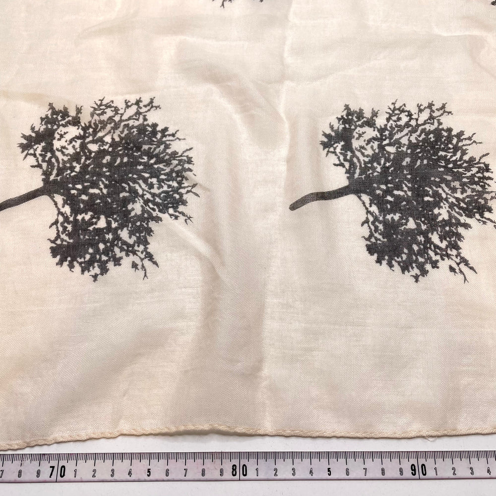 Team Top Down - Gauze Cotton/Viscose Woven - Beige/Black Trees - 1.65M Bundle (6788392353905)