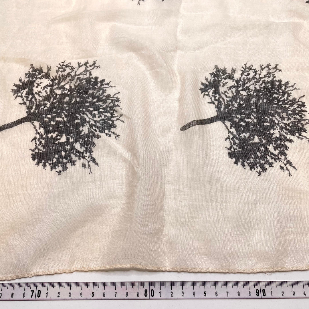 Team Top Down - Gauze Cotton/Viscose Woven - Beige/Black Trees - 1.65M Bundle (6788392353905)
