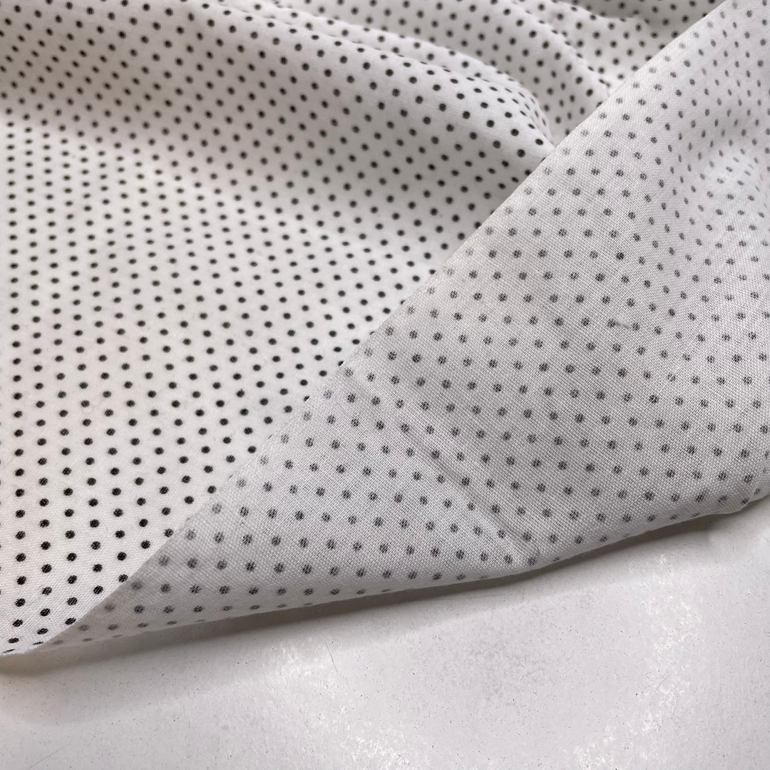 Baby Polka Dot - Cotton Blend Woven - White/Black Polka Dots - 1.85M Bundle (6790928498801)