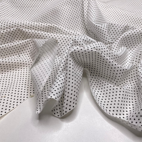 Baby Polka Dot - Cotton Blend Woven - White/Black Polka Dots - 1.85M Bundle (6790928498801)