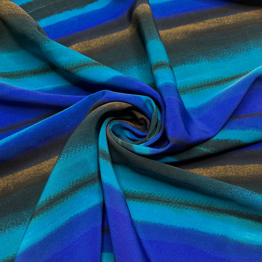 Mermaid - Poly Woven - Blue Multi Stripes - 2M Bundle (6793932177521)