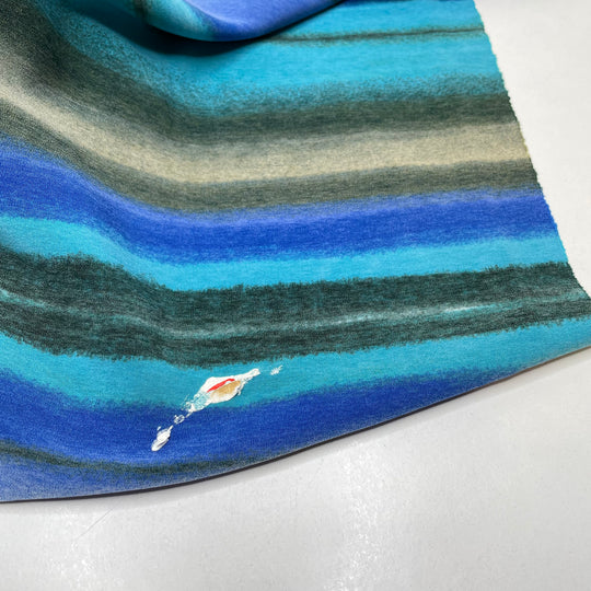 Mermaid - Poly Woven - Blue Multi Stripes - 2M Bundle (6793932177521)