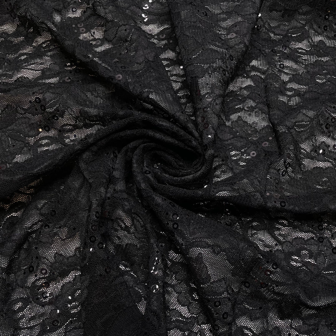Maleficent - Sequins Lace Synthetic Knit - Black - 1.85M Bundle (6793953575025)