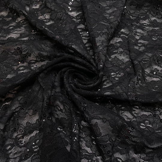Maleficent - Sequins Lace Synthetic Knit - Black - 1.85M Bundle (6793953575025)