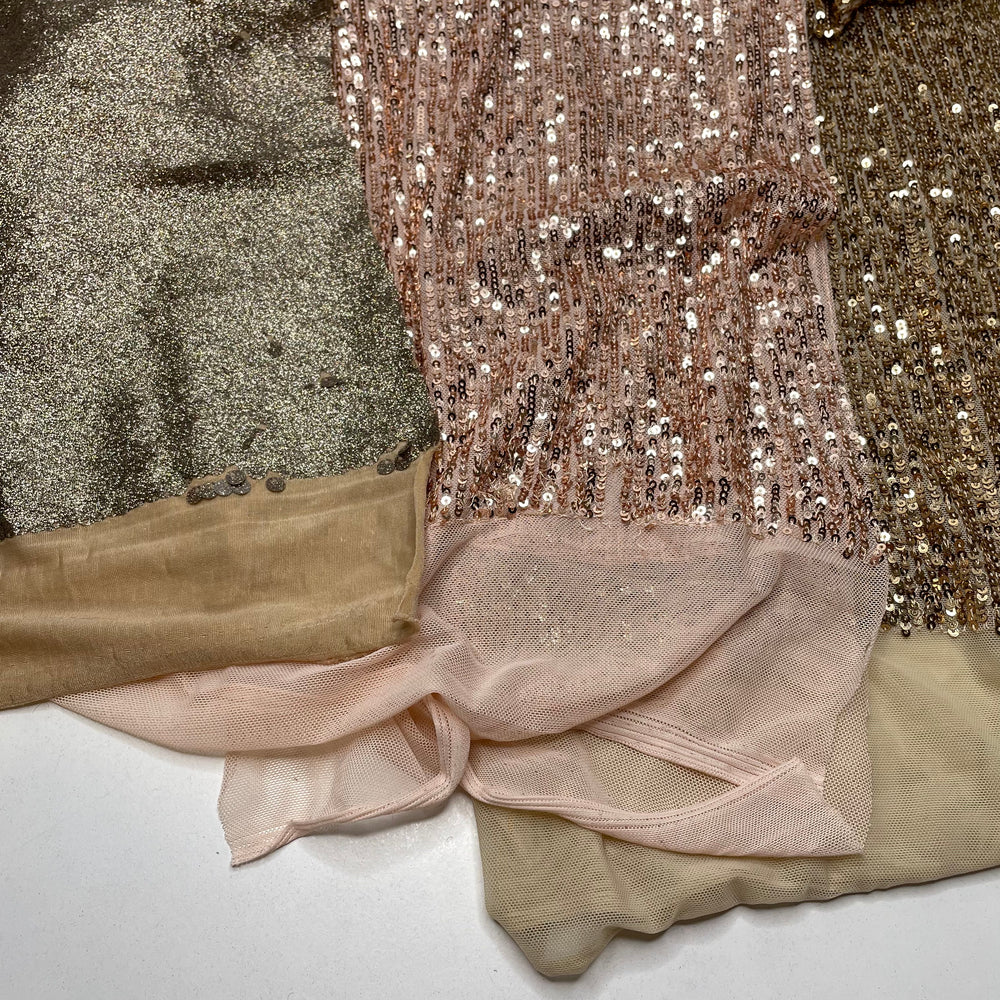Sequin Mixed Pack - Sequins Synthetic Knit - Gold Multi - 0.3M Bundle (6793956360305)