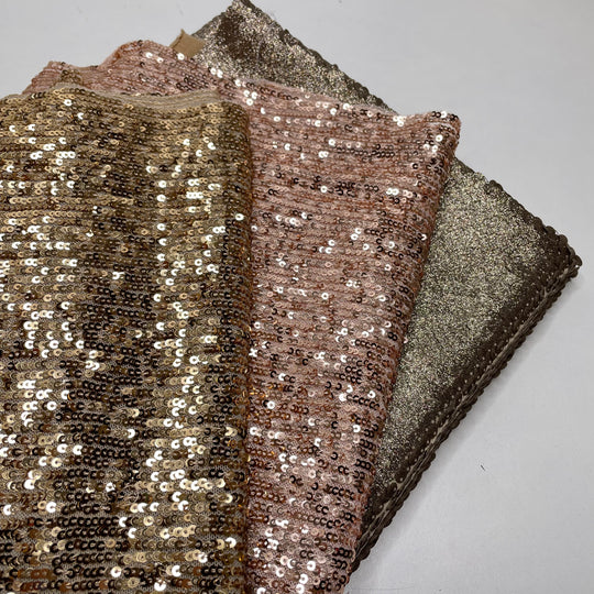 Sequin Mixed Pack - Sequins Synthetic Knit - Gold Multi - 0.3M Bundle (6793956360305)
