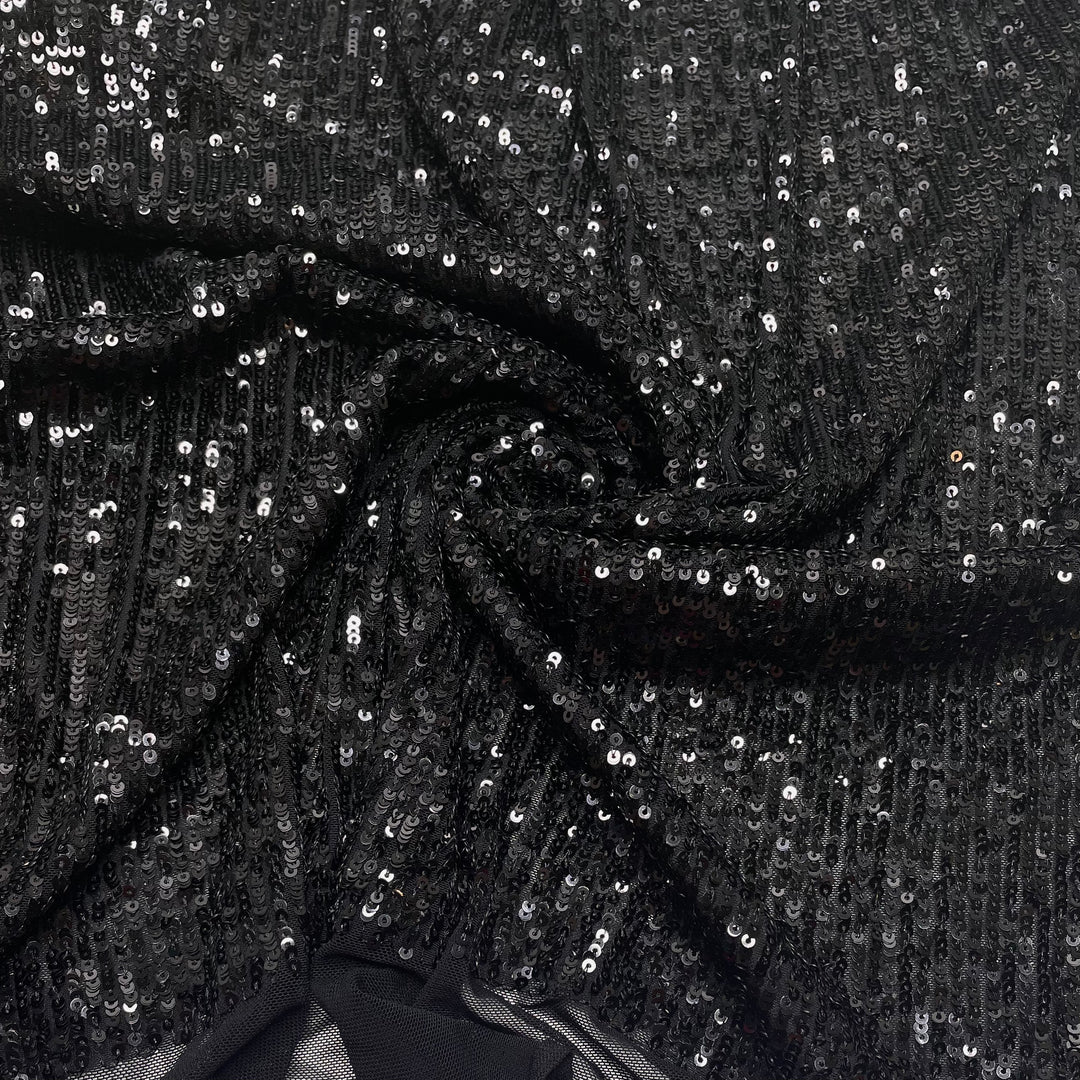 Fireworks - Sequins Synthetic Knit - Black - Bundles (6793958785137)