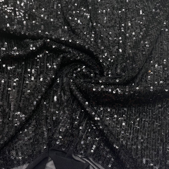 Fireworks - Sequins Synthetic Knit - Black - Bundles (6793958785137)