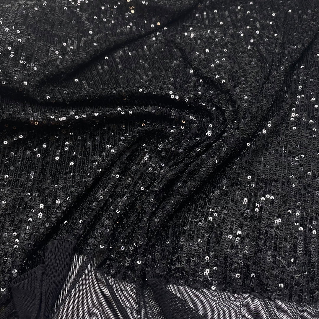Fireworks - Sequins Synthetic Knit - Black - Bundles (6793958785137)