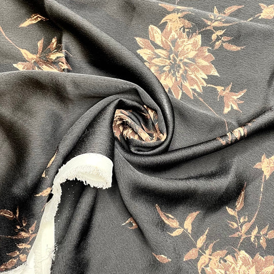 UB - Espresso Joy - Sateen Poly Woven - Black Multi Floral - 0.85M Bundle (6795443568753)