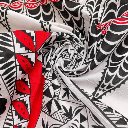 UB - Opening Your Third Eye - Cotton Woven - White Multi Geometric - 2.65M Bundle (6795445403761)