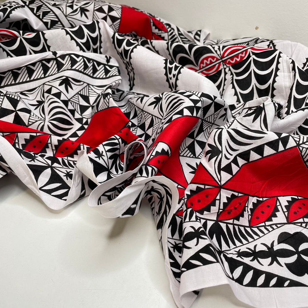 UB - Opening Your Third Eye - Cotton Woven - White Multi Geometric - 2.65M Bundle (6795445403761)
