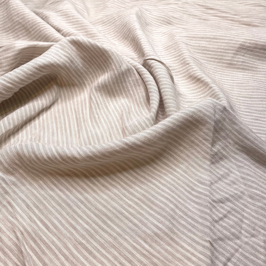 White Or Dark Meat - Linen/Rayon Woven - Beige/White Stripes - Bundles (6799954608241)