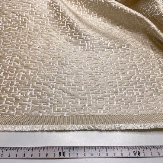 Mouse Maze - Jacquard Polyester Blend Woven - Champagne Geometric - 2.6M Bundle (6803569279089)
