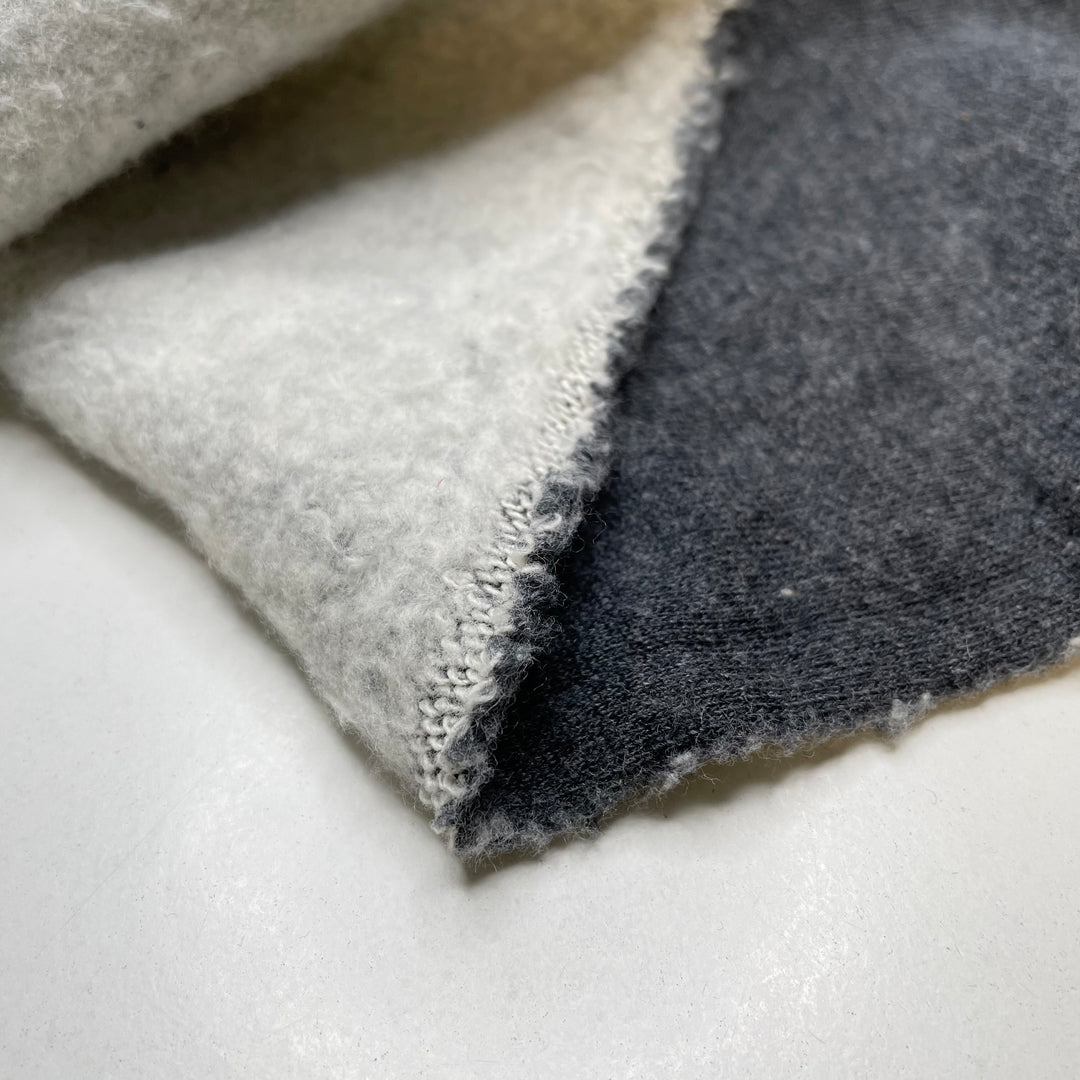 Sleep Over Cozy - Jersey Fleece Bamboo Blend Knit - Grey/White - 0.7M Bundle (6803572654193)