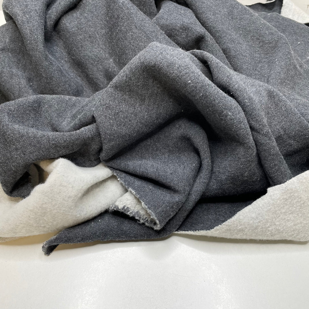 Sleep Over Cozy - Jersey Fleece Bamboo Blend Knit - Grey/White - 0.7M Bundle (6803572654193)
