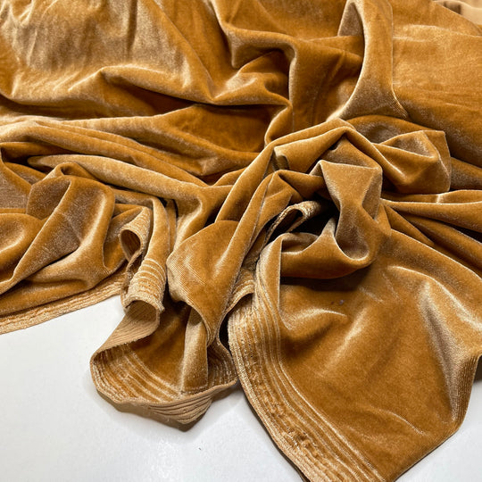 Medium Roast - Velvet Poly/Spandex Knit - Light Brown - 1.95M Bundle (6804961067121)