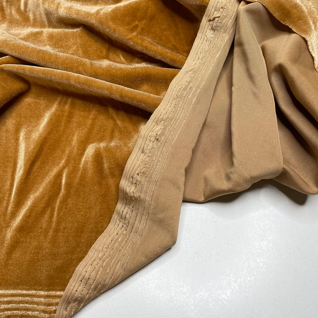 Medium Roast - Velvet Poly/Spandex Knit - Light Brown - 1.95M Bundle (6804961067121)
